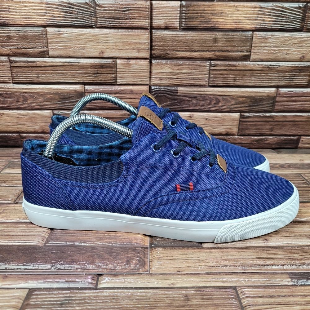 Ben Sherman Blue Canvas Lace-Up Sneakers Mens Size 9.5